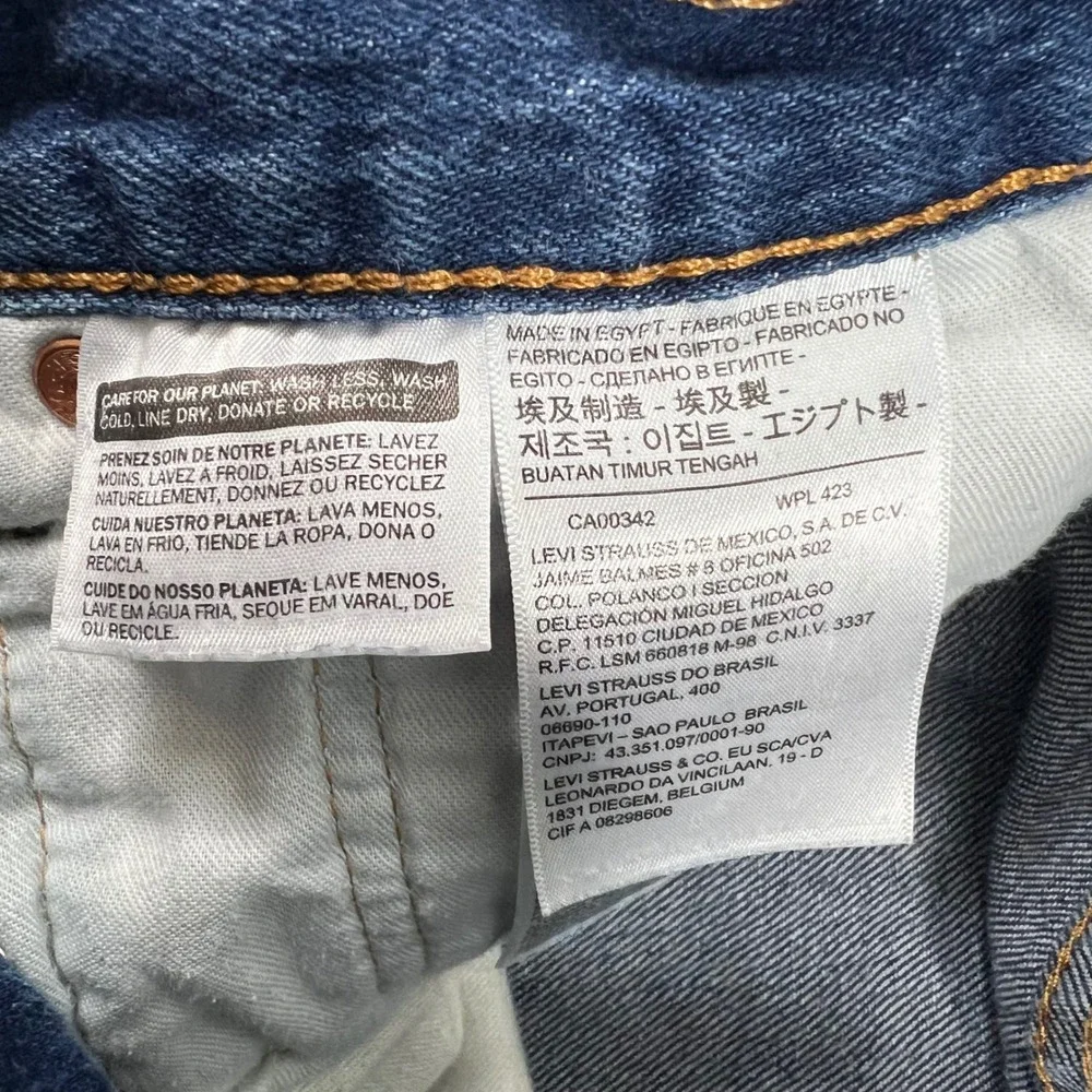 LEVI'S‎ 501 Jeans Mens 36x32 Button Fly Straight Leg Blue Denim Casual Stained